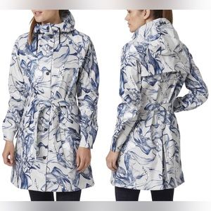 EUC cutest-ever waterproof raincoat with kickpleat XL